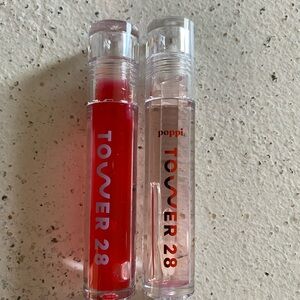 Tower 28 Lip Gloss Duo — Red & Clear Shine